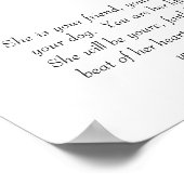 Irish Terrier Keepake - Female Poster (Ecke)