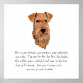 Irish Terrier Keepake - Female Poster (Vorne)