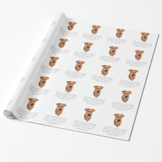 Irish Terrier Keepake - Männlich Geschenkpapier (Ungerollt)