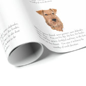 Irish Terrier Keepake - Männlich Geschenkpapier (Rolleneckpunkt)