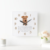 Irish Terrier Keepake - Männlich Quadratische Wanduhr (Zuhause)