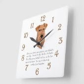 Irish Terrier Keepake - Männlich Quadratische Wanduhr (Winkel)