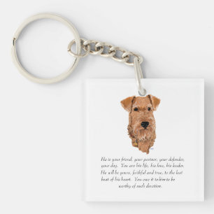 Irish Terrier Keepake - Männlich Schlüsselanhänger