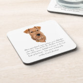 Irish Terrier Keepake - Männlich Untersetzer (Linke Seite)