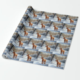 Irish Terrier Lass es schneien Weihnachten Geschenkpapier