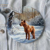 Irish Terrier Let It Snow Weihnachten Button (Beispiel)