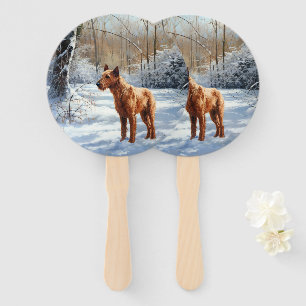 Irish Terrier Let It Snow Weihnachten Fächer