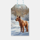 Irish Terrier Let It Snow Weihnachten Geschenkanhänger (Rückseite)