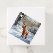 Irish Terrier Let It Snow Weihnachten Geschenkanhänger (Beispiel)