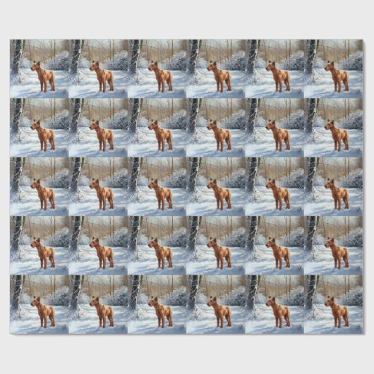 Irish Terrier Let It Snow Weihnachten Geschenkpapier (Flach)