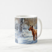 Irish Terrier Let It Snow Weihnachten Kaffeetasse (VorderseiteRechts)