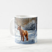 Irish Terrier Let It Snow Weihnachten Kaffeetasse (Vorderseite Links)