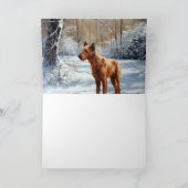Irish Terrier Let It Snow Weihnachten Karte (Innenseite)