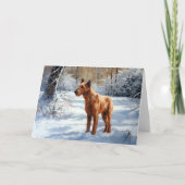 Irish Terrier Let It Snow Weihnachten Karte (Vorderseite)
