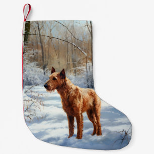Irish Terrier Let It Snow Weihnachten Kleiner Weihnachtsstrumpf
