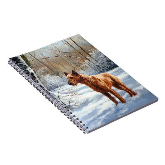 Irish Terrier Let It Snow Weihnachten Notizblock (Rechte Seite)