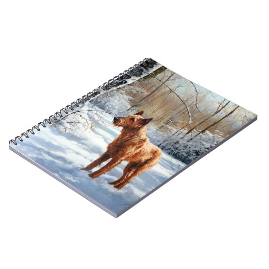 Irish Terrier Let It Snow Weihnachten Notizblock (Linke Seite)