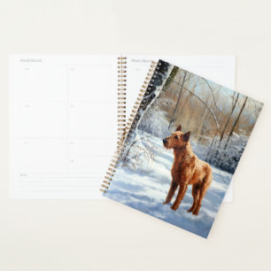 Irish Terrier Let It Snow Weihnachten Planer