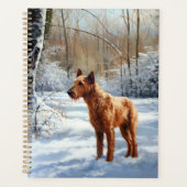 Irish Terrier Let It Snow Weihnachten Planer (Vorderseite)