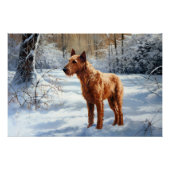 Irish Terrier Let It Snow Weihnachten Poster (Vorderseite)