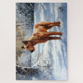Irish Terrier Let It Snow Weihnachten Puzzle (Vertikal)