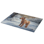 Irish Terrier Let It Snow Weihnachten Schneidebrett (Ecke)