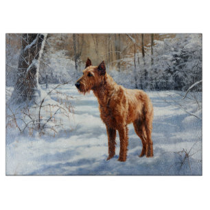 Irish Terrier Let It Snow Weihnachten Schneidebrett