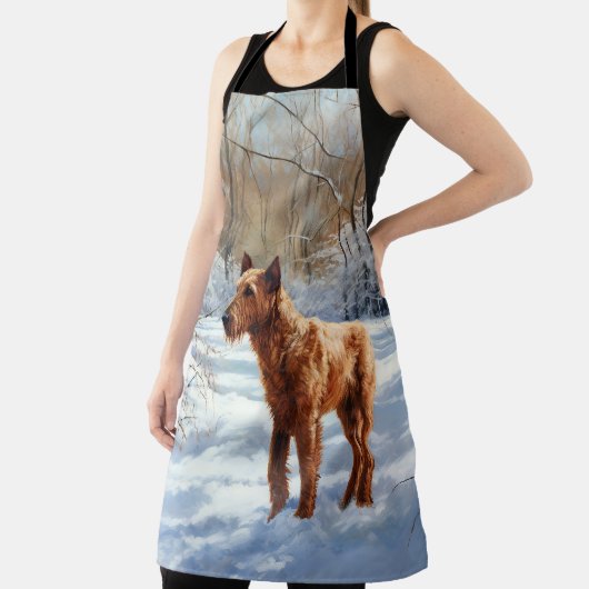 Irish Terrier Let It Snow Weihnachten Schürze (InSitu)