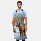 Irish Terrier Let It Snow Weihnachten Schürze (Getragen)