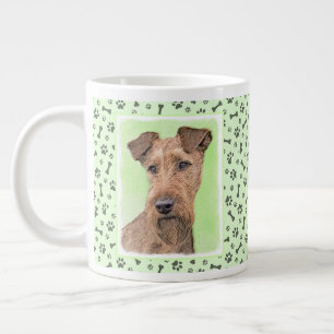 Irish-Terrier-Malerei - Süße originelle Hundekunst Jumbo-Tasse