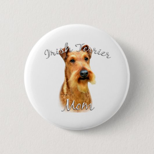 Irish Terrier Mama 2 Button (Vorderseite)