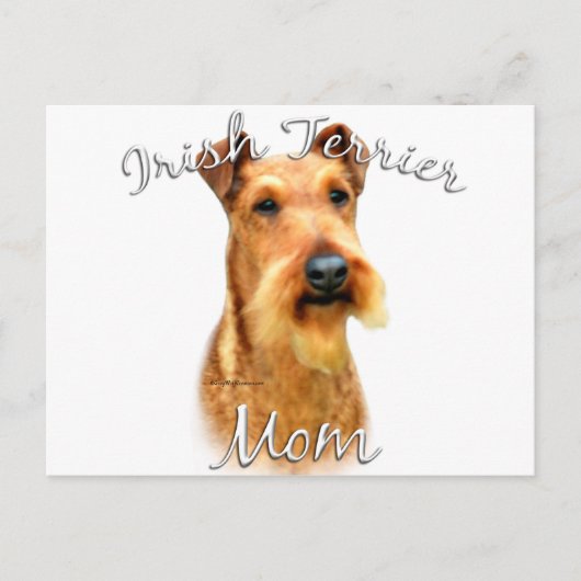 Irish Terrier Mama 2 Postkarte (Vorderseite)