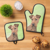 Irish Terrier Ofenhandschuh & Topflappen-Set (Oben Unten)