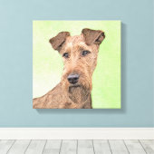 Irish Terrier Painting - Cute Original Dog Art Leinwanddruck (Insitu (Holzboden))
