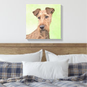 Irish Terrier Painting - Cute Original Dog Art Leinwanddruck (Insitu (Schlafzimmer))
