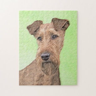 Irish Terrier Painting - Niedliche Hundekunst Puzzle