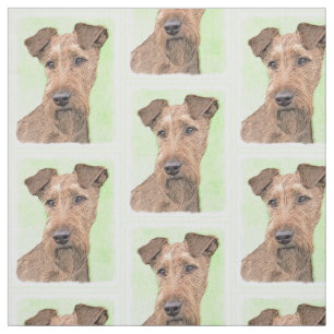 Irish Terrier Painting - Niedliche Hundekunst Stoff