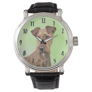 Irish Terrier Painting - Niedliche Original Dog Ar Armbanduhr