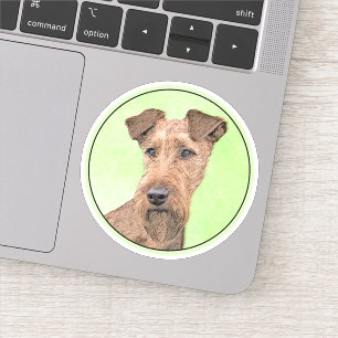 Irish Terrier Painting - Niedliche Original Dog Ar Aufkleber