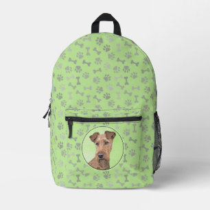 Irish Terrier Painting - Niedliche Original Dog Ar Bedruckter Rucksack