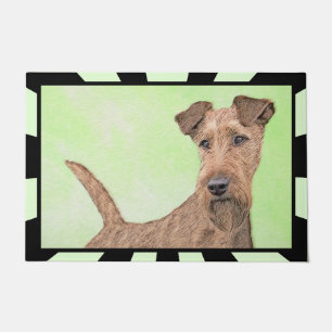 Irish Terrier Painting - Niedliche Original Dog Ar Fußmatte