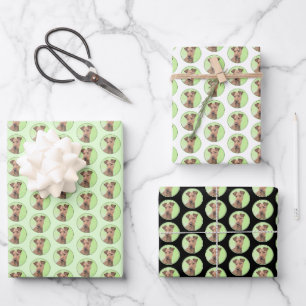 Irish Terrier Painting - Niedliche Original Dog Ar Geschenkpapier Set