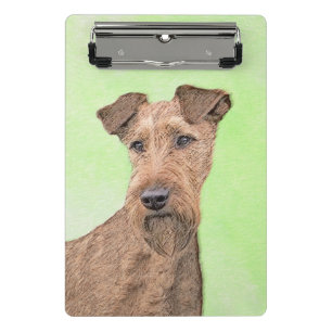 Irish Terrier Painting - Niedliche Original Dog Ar Mini Klemmbrett