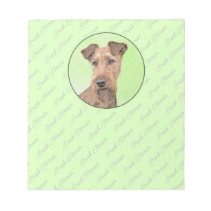 Irish Terrier Painting - Niedliche Original Dog Ar Notizblock