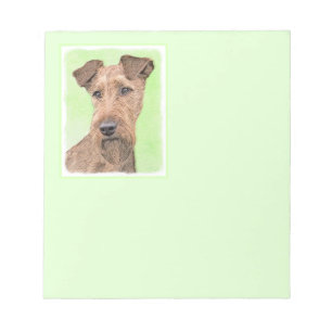 Irish Terrier Painting - Niedliche Original Dog Ar Notizblock