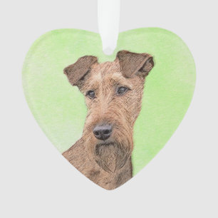 Irish Terrier Painting - Niedliche Original Dog Ar Ornament