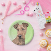 Irish Terrier Painting - Niedliche Original Dog Ar Pappteller (Party)