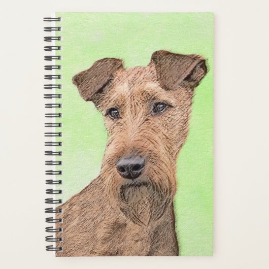 Irish Terrier Painting - Niedliche Original Dog Ar Planer (Vorderseite)
