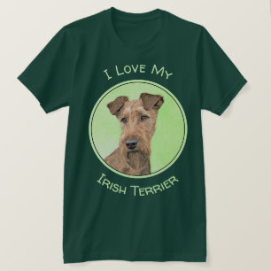 Irish Terrier Painting - Niedliche Original Dog Ar T-Shirt
