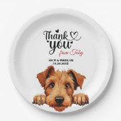 Irish Terrier Pappteller (Vorderseite)